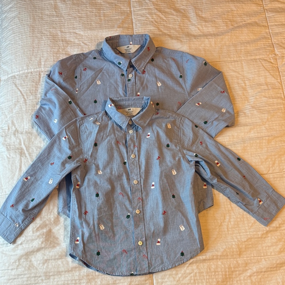 H&M Light Blue Button-Up Shirt